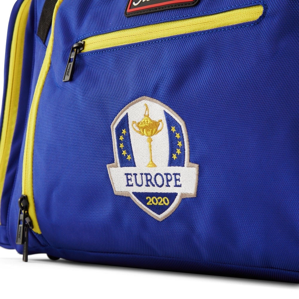 The 2020 Ryder Cup Titleist Team Europe Duffel Bag - Badge Close-up