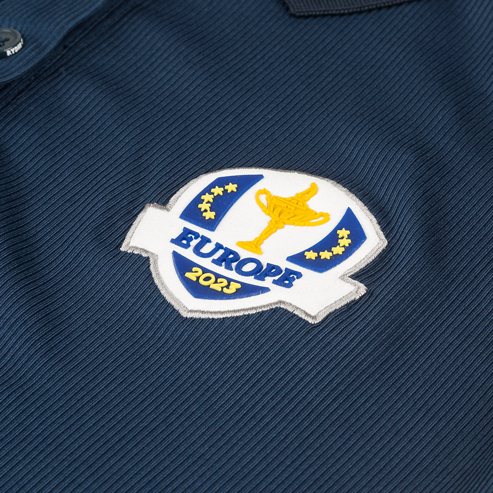 2023 Ryder Cup Official European Fanwear Women&#39;s Sleeveless Polo Shirt Badge Close-up