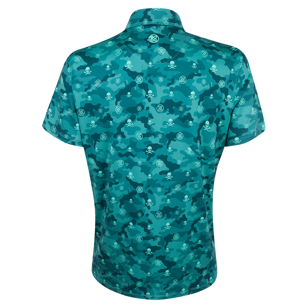 2023 Ryder Cup G/FORE Men&#39;s Green Camo Slim Fit Polo Back