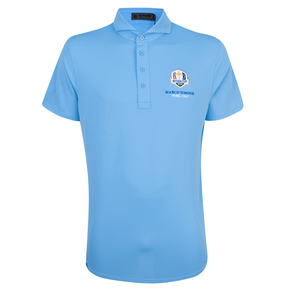 2023 Ryder Cup G/FORE Men&#39;s Blue Pique Polo
