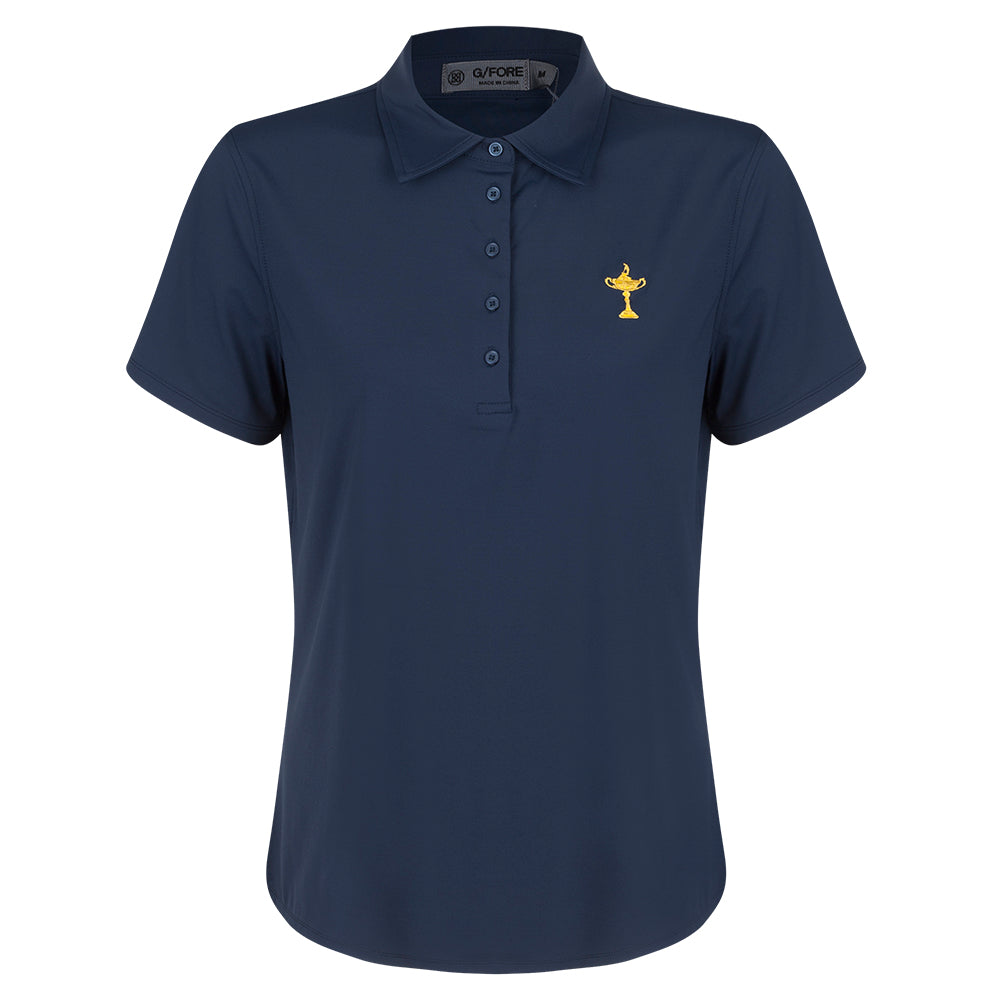 2023 Ryder Cup G/FORE Women's Navy Featherweight Polo - Front