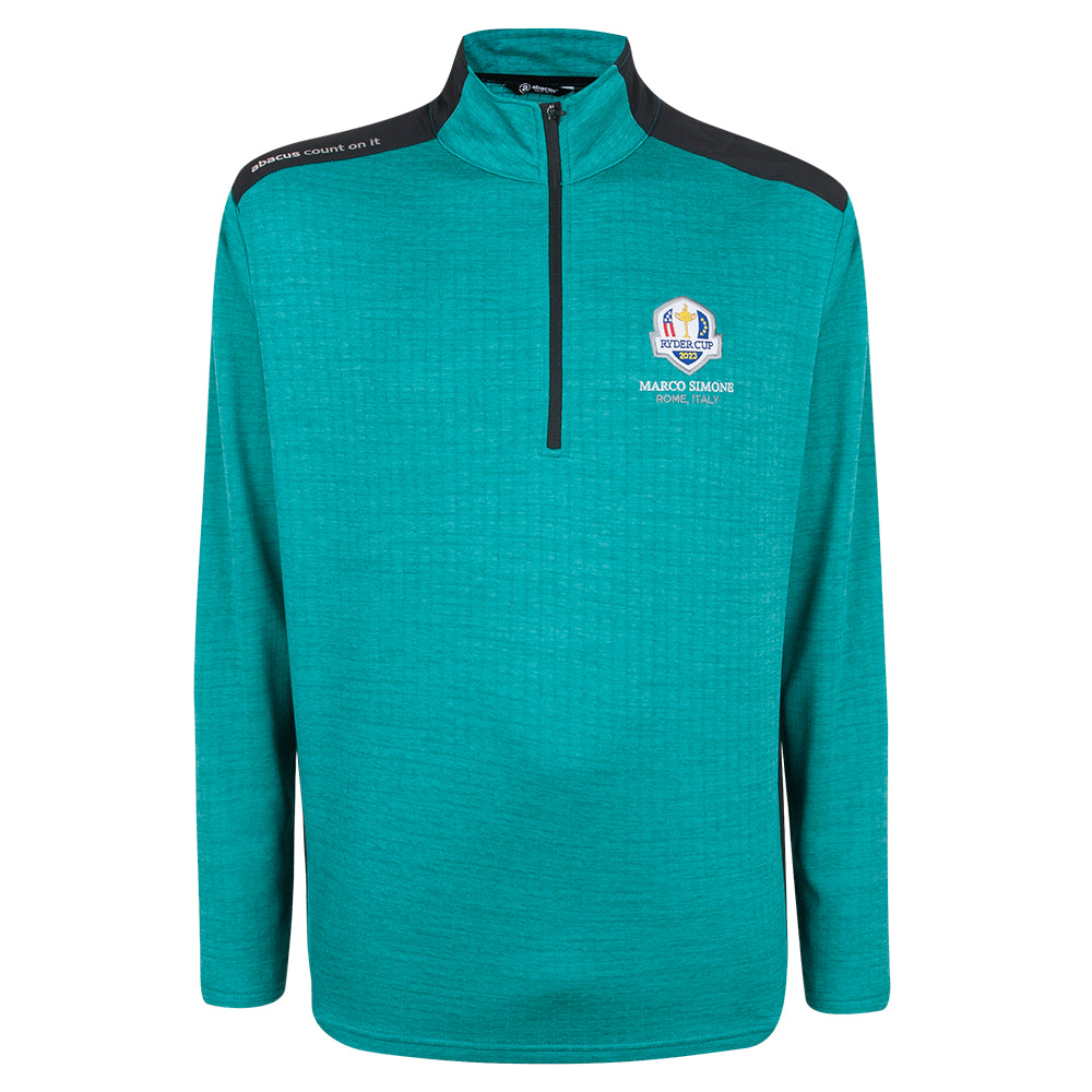 2023 Ryder Cup Men&#39;s Abacus Turquoise 1/2 Zip Mid Layer - Front