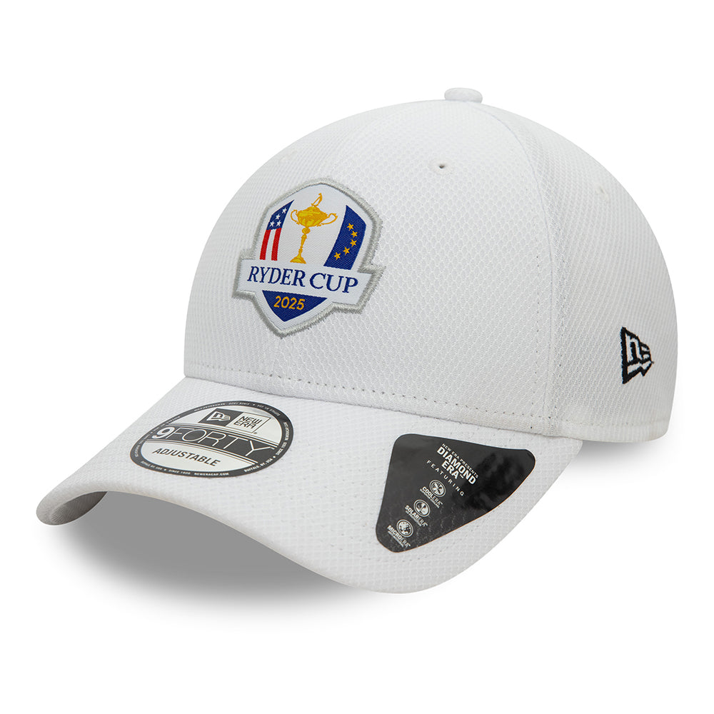 2025 Ryder Cup New Era 9FORTY Cap White Front Left