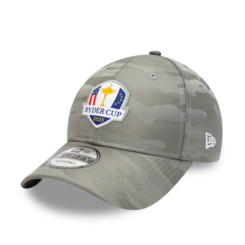 2023 Ryder Cup New Era 9FORTY Camo Cap - Grey - Front Left