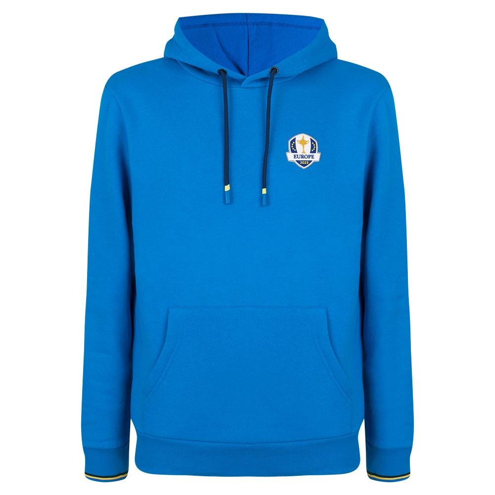 2023 Ryder Cup Official European Fanwear Men's Royal Blue Hoodie Front