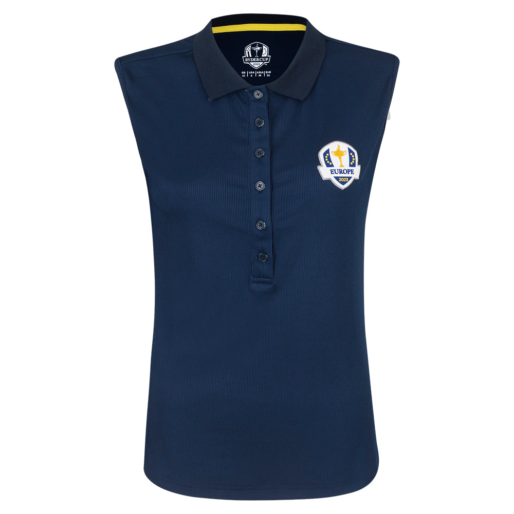 2023 Ryder Cup Official European Fanwear Women's Sleeveless Polo Shirt