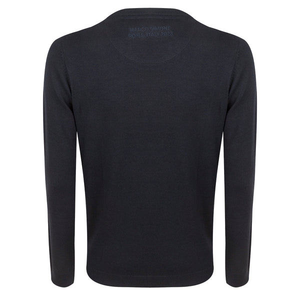 2023 Ryder Cup Men's Black Tonal Crew Neck Knitted Jumper - The ...