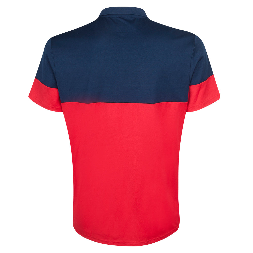 Official 2023 Ryder Cup USA Fanwear Men's Navy/Red Polo Shirt Front