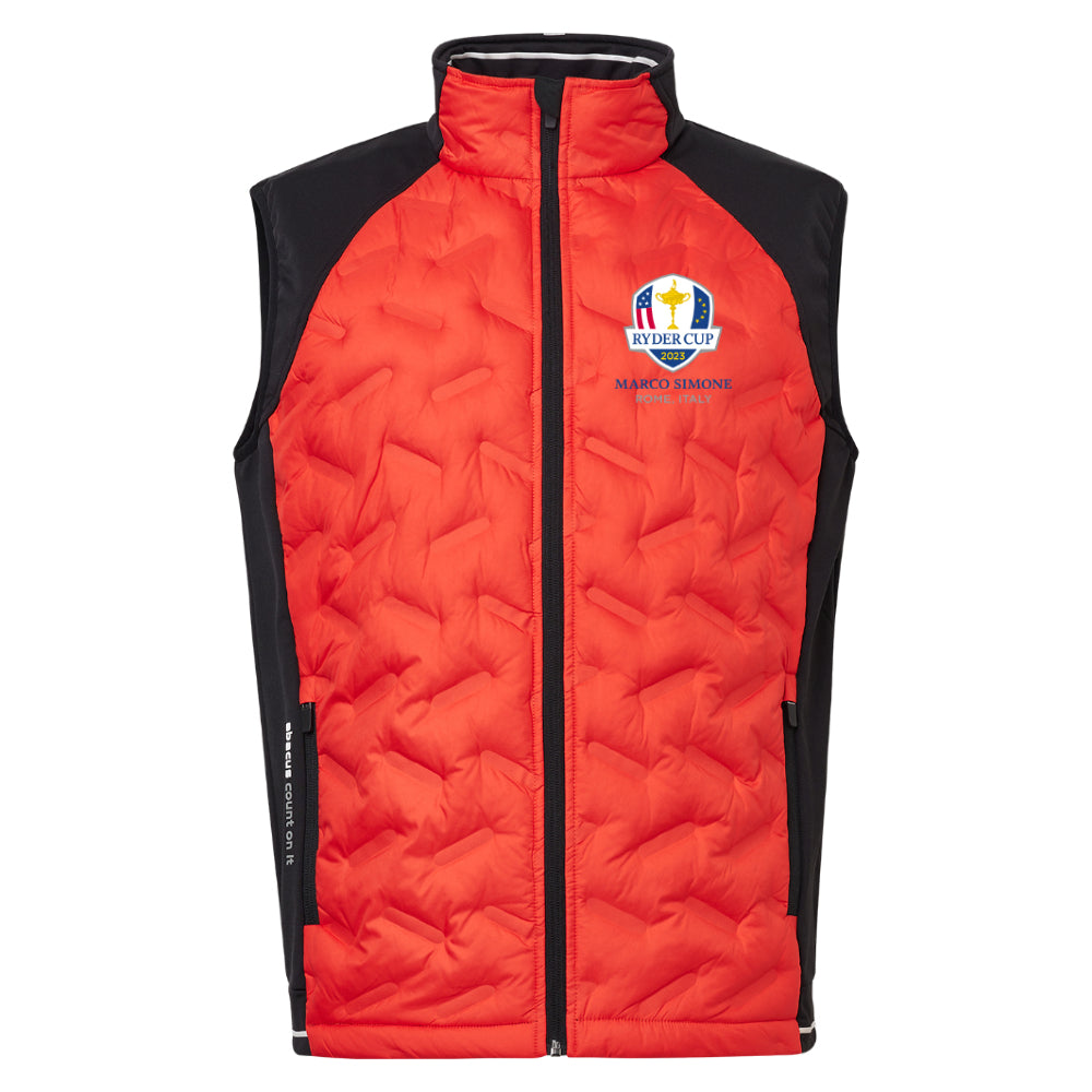 2023 Ryder Cup Abacus Men&#39;s Red Grove Hybrid Vest Front