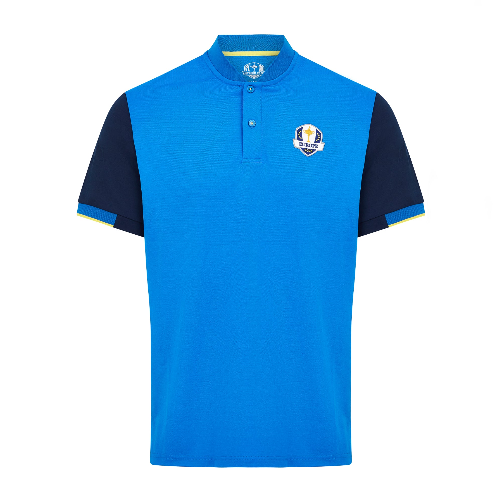 2023 Ryder Cup Official European Fanwear Men's Round Collar Polo Shirt - Front