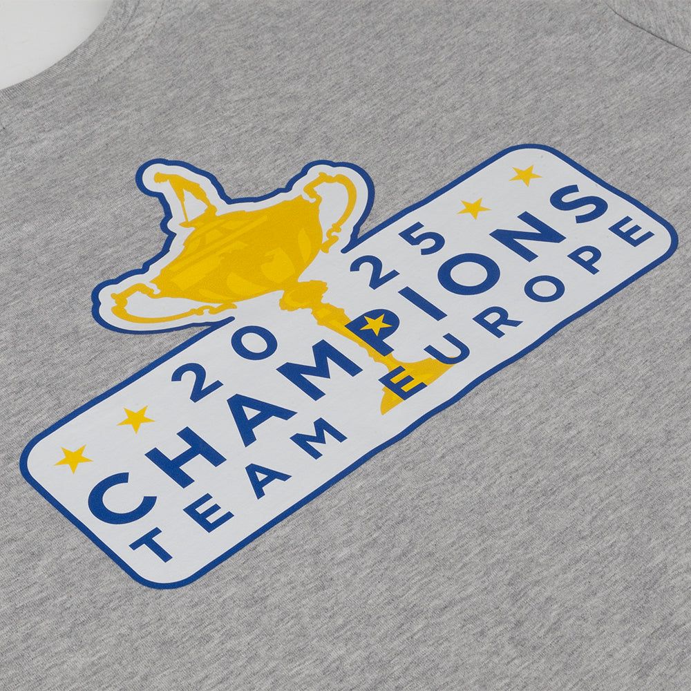 2025 Ryder Cup New Era Winners Unisex Grey T-Shirt
