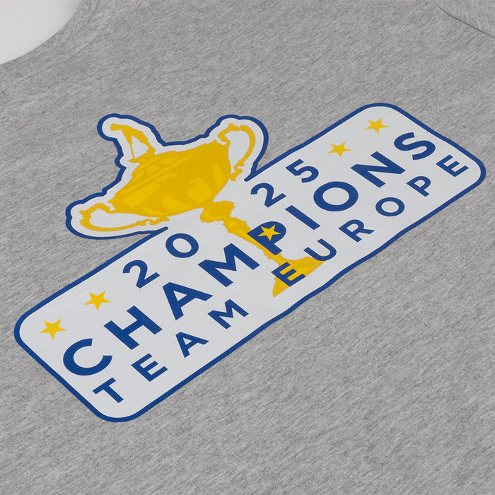 2025 Ryder Cup New Era Winners Unisex Grey T-Shirt