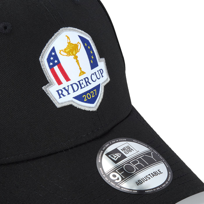 2027 Ryder Cup New Era 9FORTY Badge Black Cap