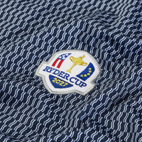 2027 Ryder Cup FootJoy Men's Navy Pattern Polo Shirt