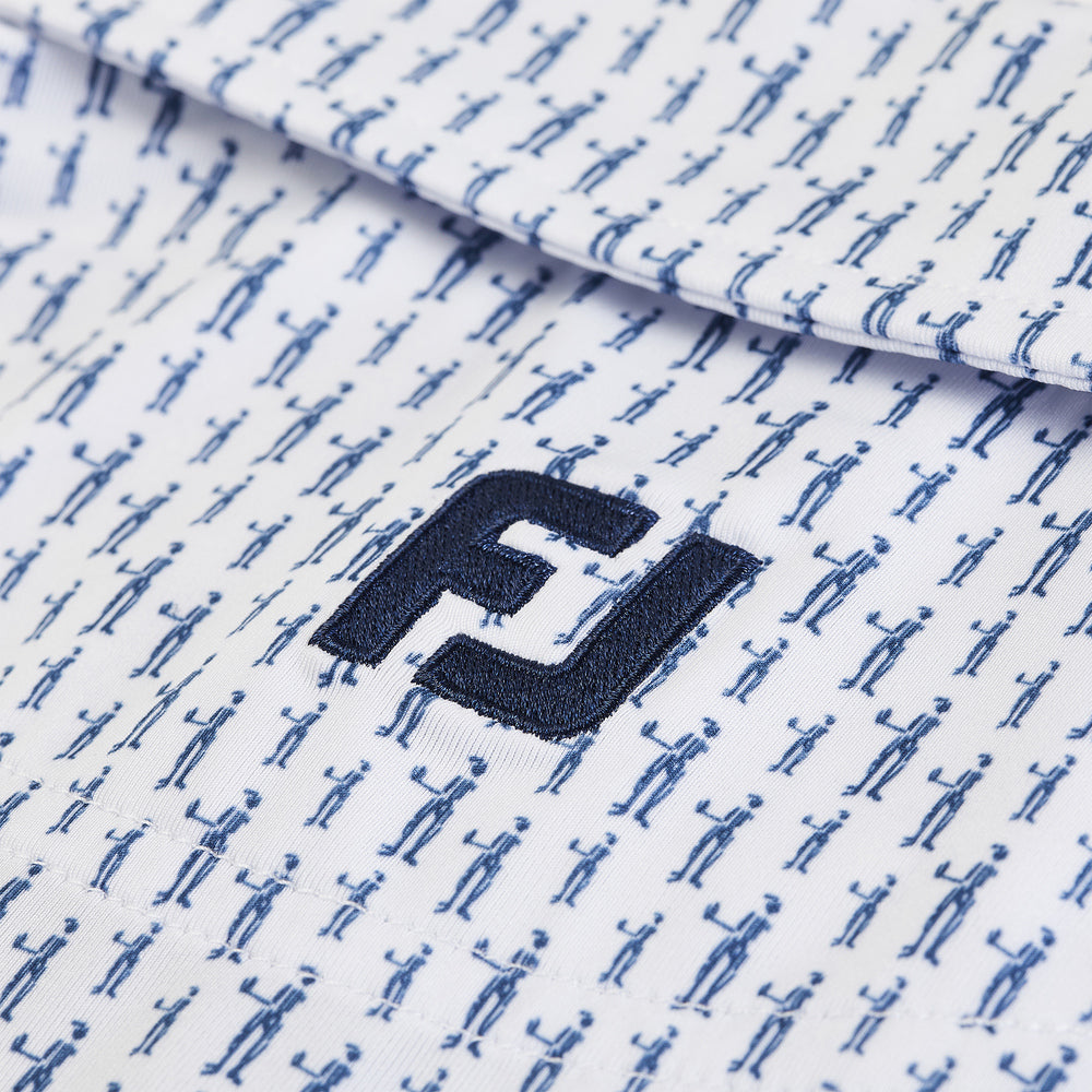 2027 Ryder Cup FootJoy Men's White Pattern Polo Shirt