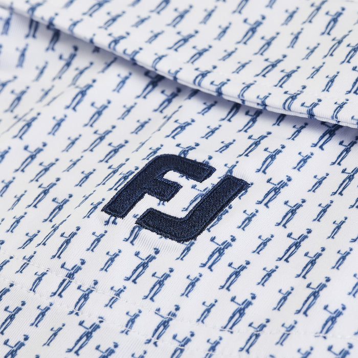 2027 Ryder Cup FootJoy Men's White Pattern Polo Shirt