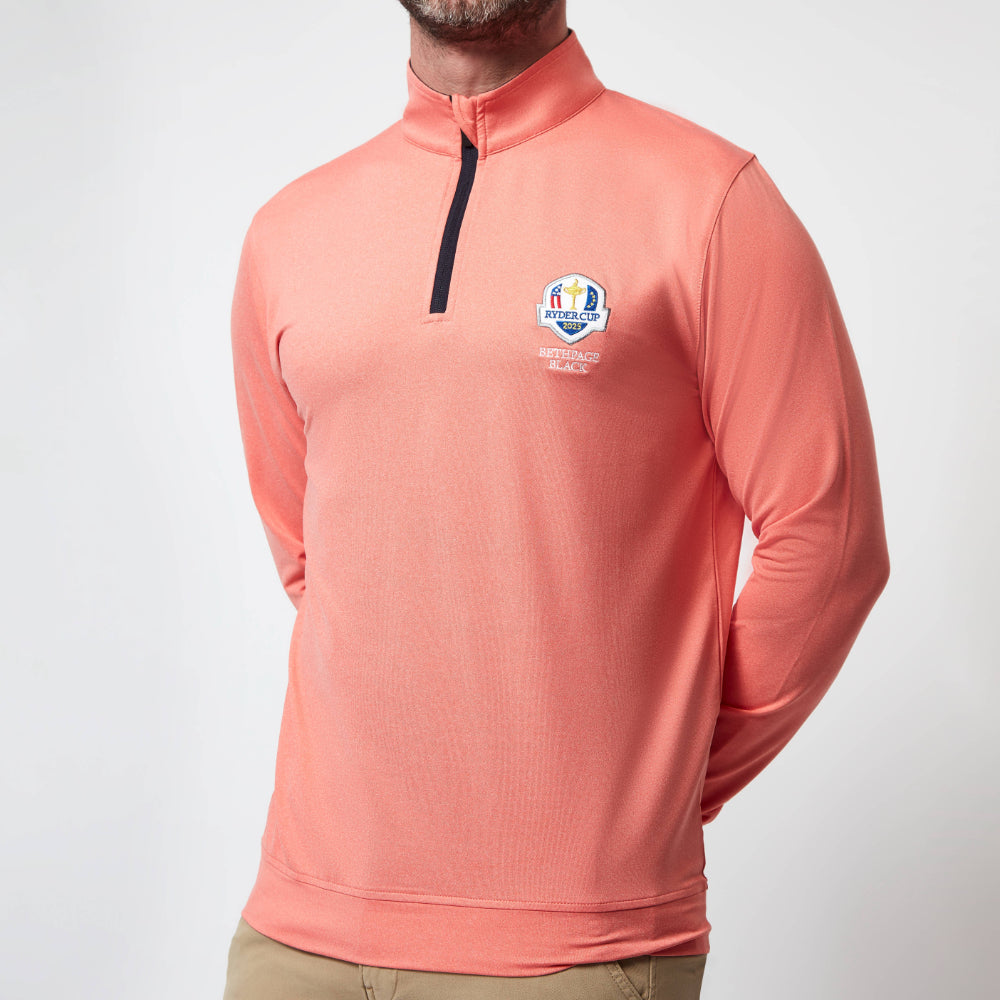 2025 Ryder Cup Glenmuir Men's Wick Apricot Mid Layer Model
