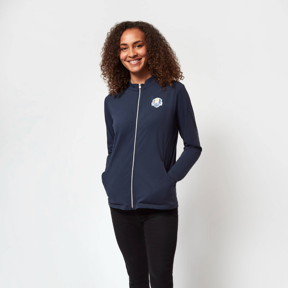 2025 Ryder Cup FootJoy Women's Navy Full Zip Mid Layer Model
