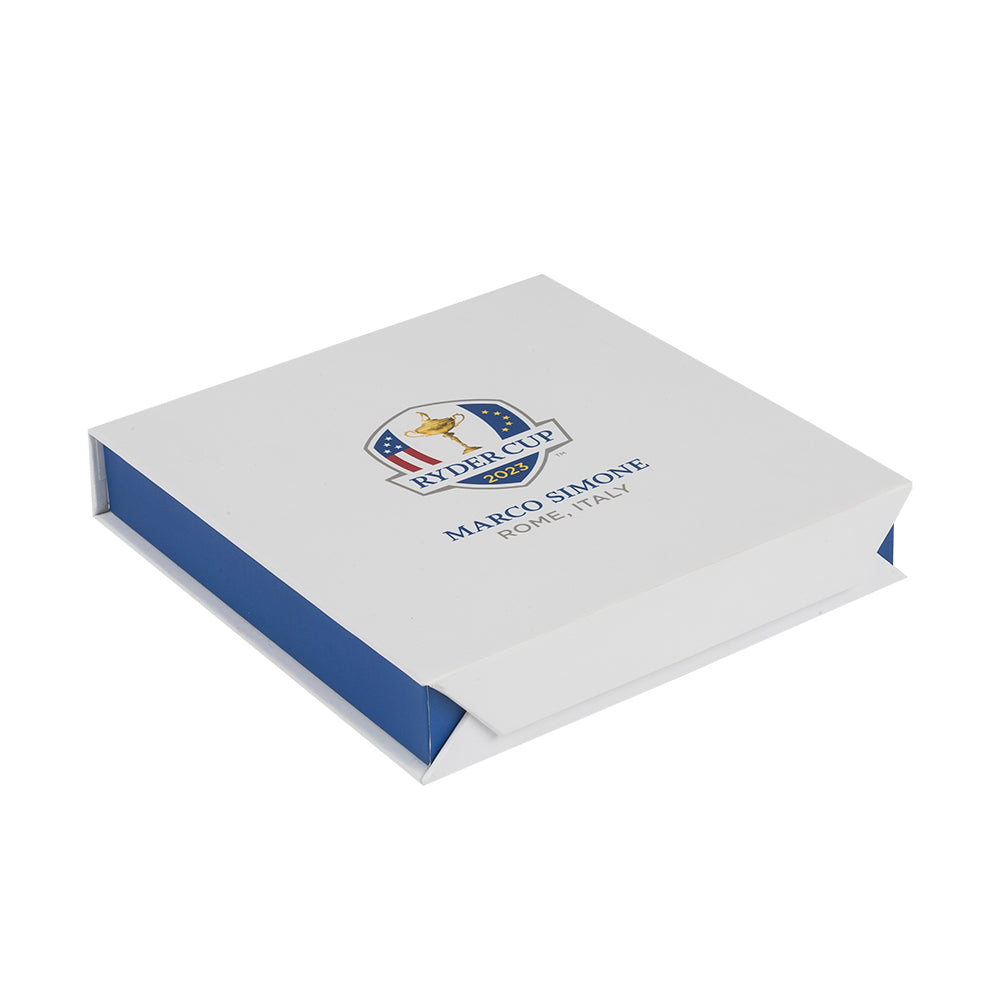 2023 Ryder Cup Bag Tag and Pitchfork Gift Box Front