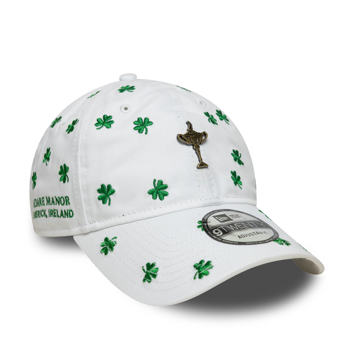 2027 Ryder Cup New Era 9TWENTY All Over Shamrock White Cap
