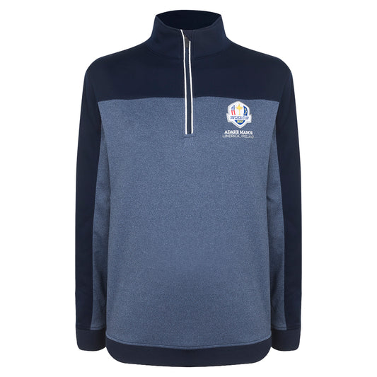 2027 Ryder Cup Glenmuir Men's Navy Marl 1/4 Zip Mid Layer