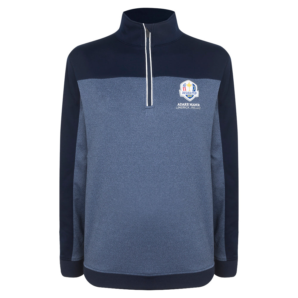 2027 Ryder Cup Glenmuir Men&#39;s Navy Marl 1/4 Zip Mid Layer