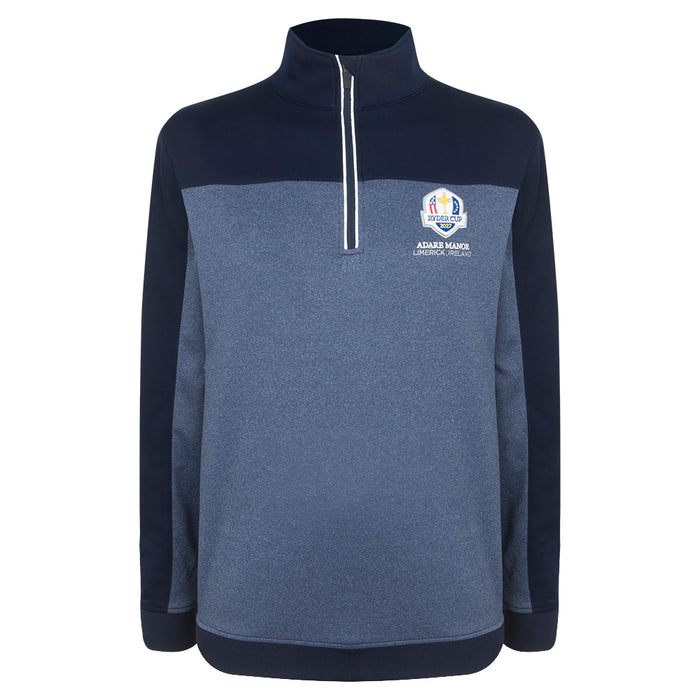 2027 Ryder Cup Glenmuir Men's Navy Marl 1/4 Zip Mid Layer
