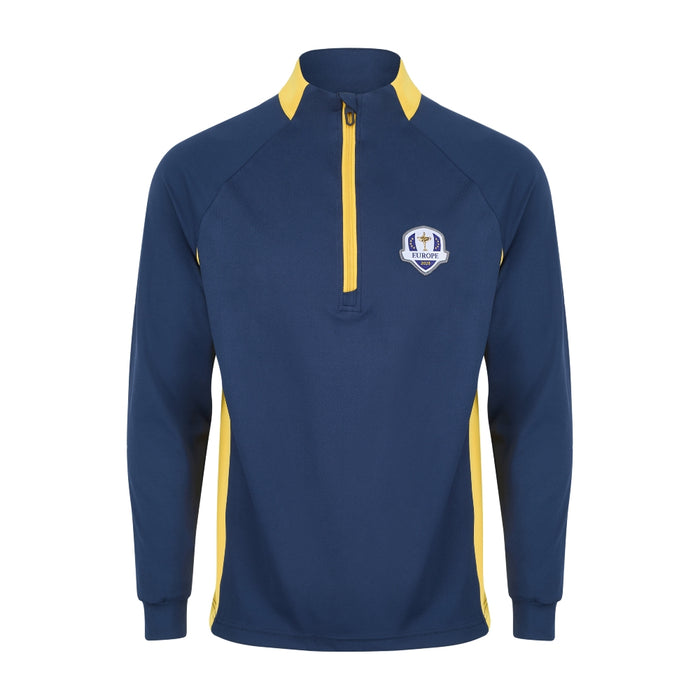 european ryder cup gear 2025 Ryder Cup Fanwear Men's Navy 1/4 Zip Midlayer