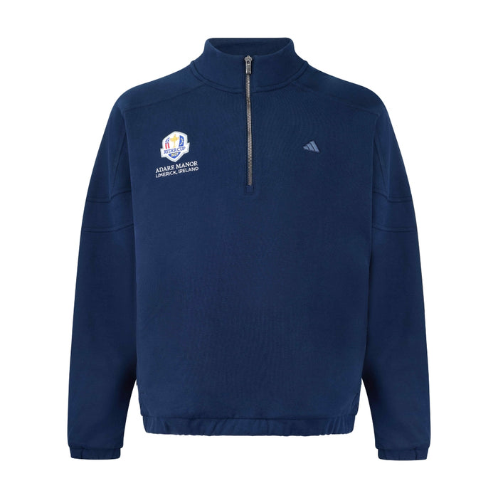 2027 Ryder Cup adidas Men's Quarter Zip Navy Midlayer