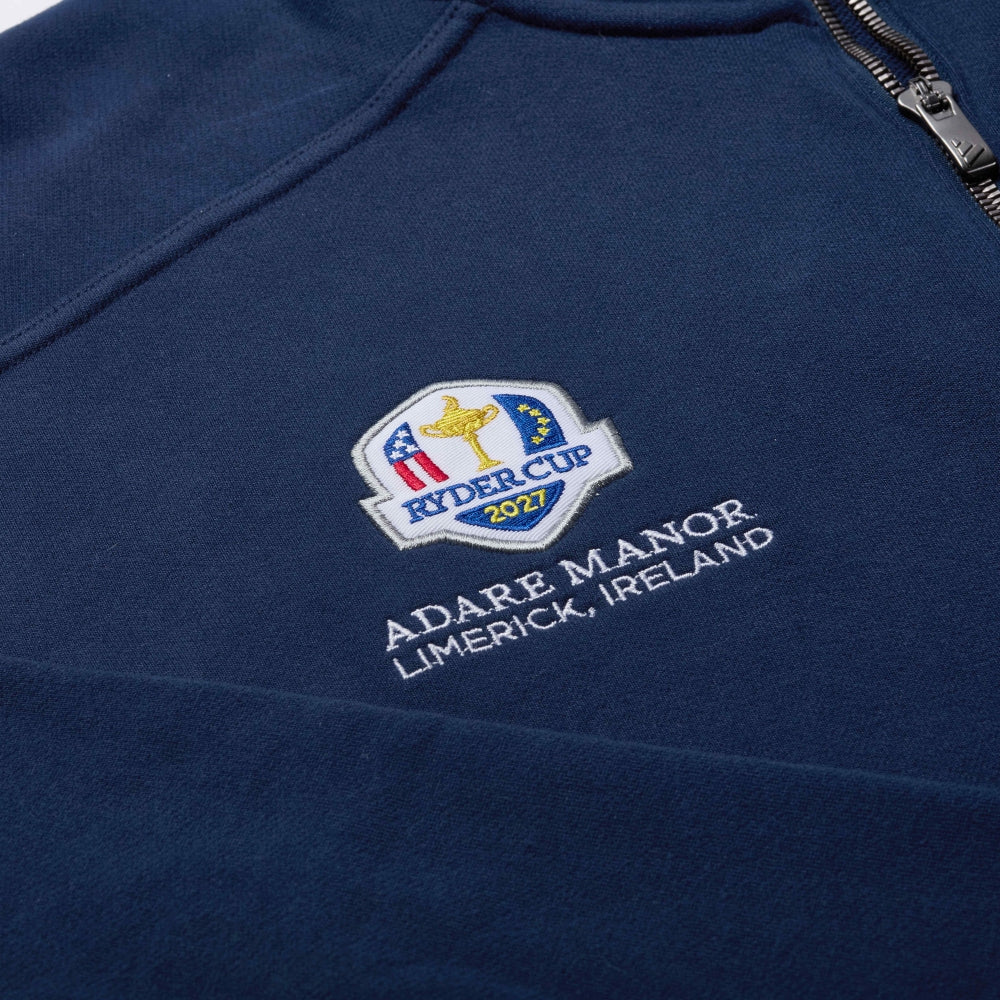 2027 Ryder Cup adidas Men's Quarter Zip Navy Midlayer