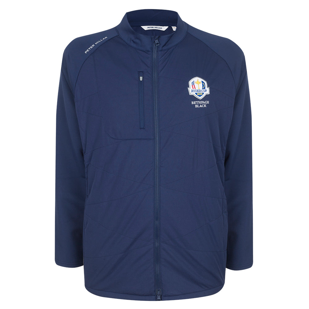 2025 Ryder Cup Peter Millar Men's Navy Hybrid Jacket Front