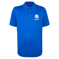 2027 Ryder Cup Glenmuir Men's Mercerised Cotton Blue Polo Shirt