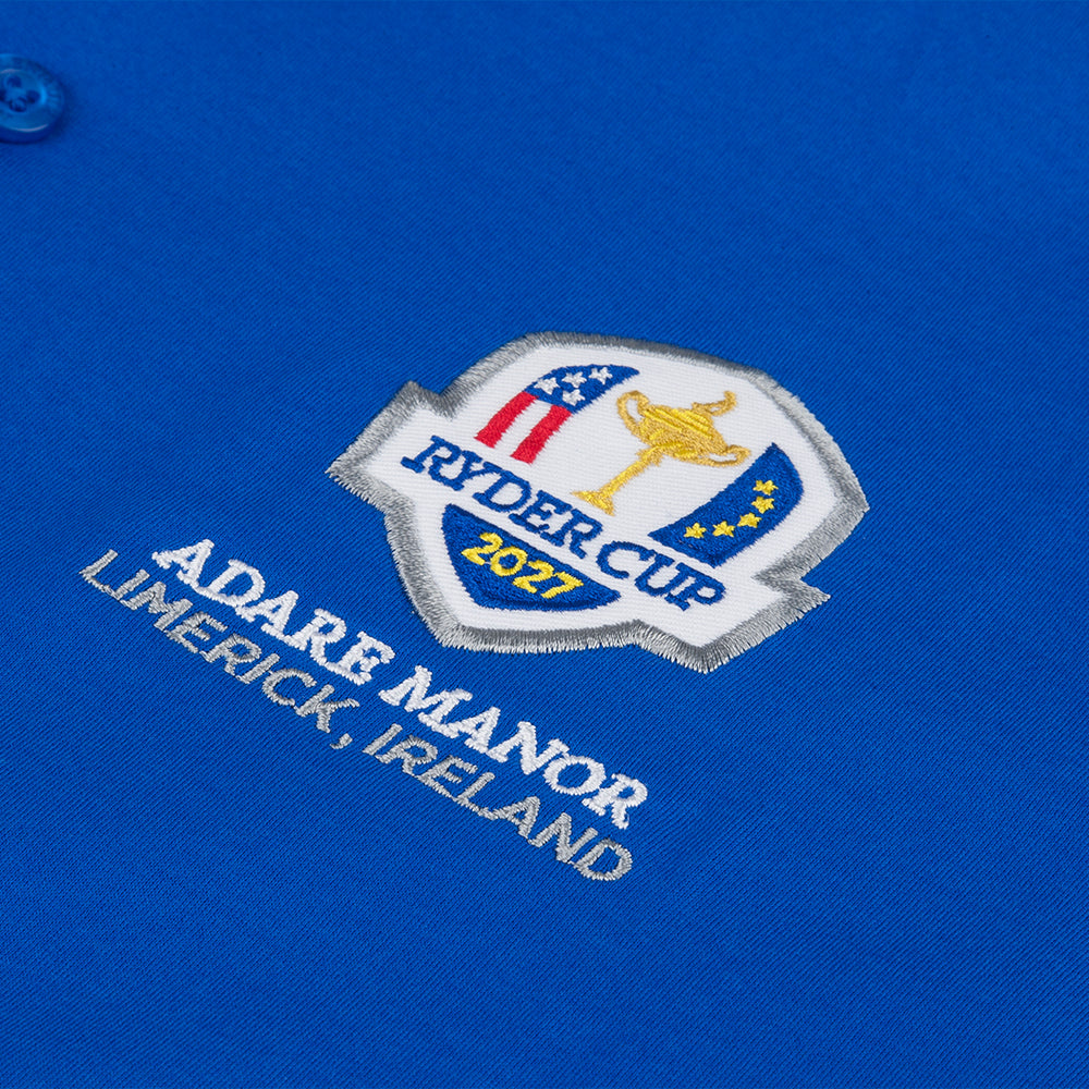 2027 Ryder Cup Glenmuir Men's Mercerised Cotton Blue Polo Shirt