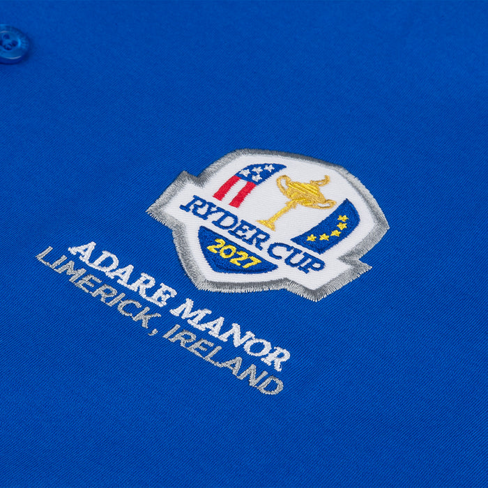 2027 Ryder Cup Glenmuir Men's Mercerised Cotton Blue Polo Shirt