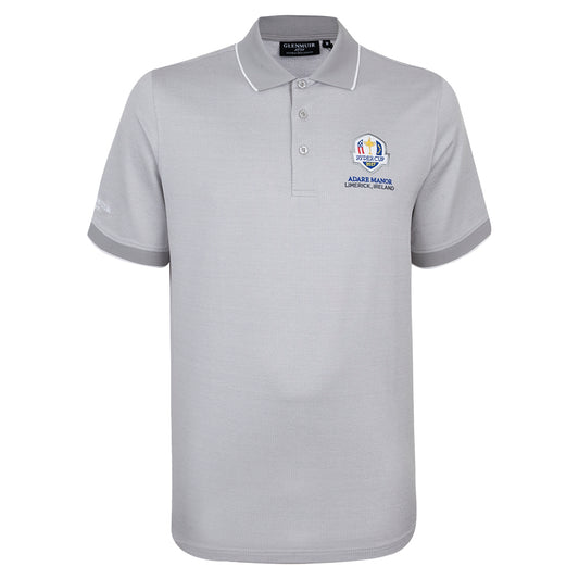 2027 Ryder Cup Glenmuir Men's Grey Tipped Polo Shirt