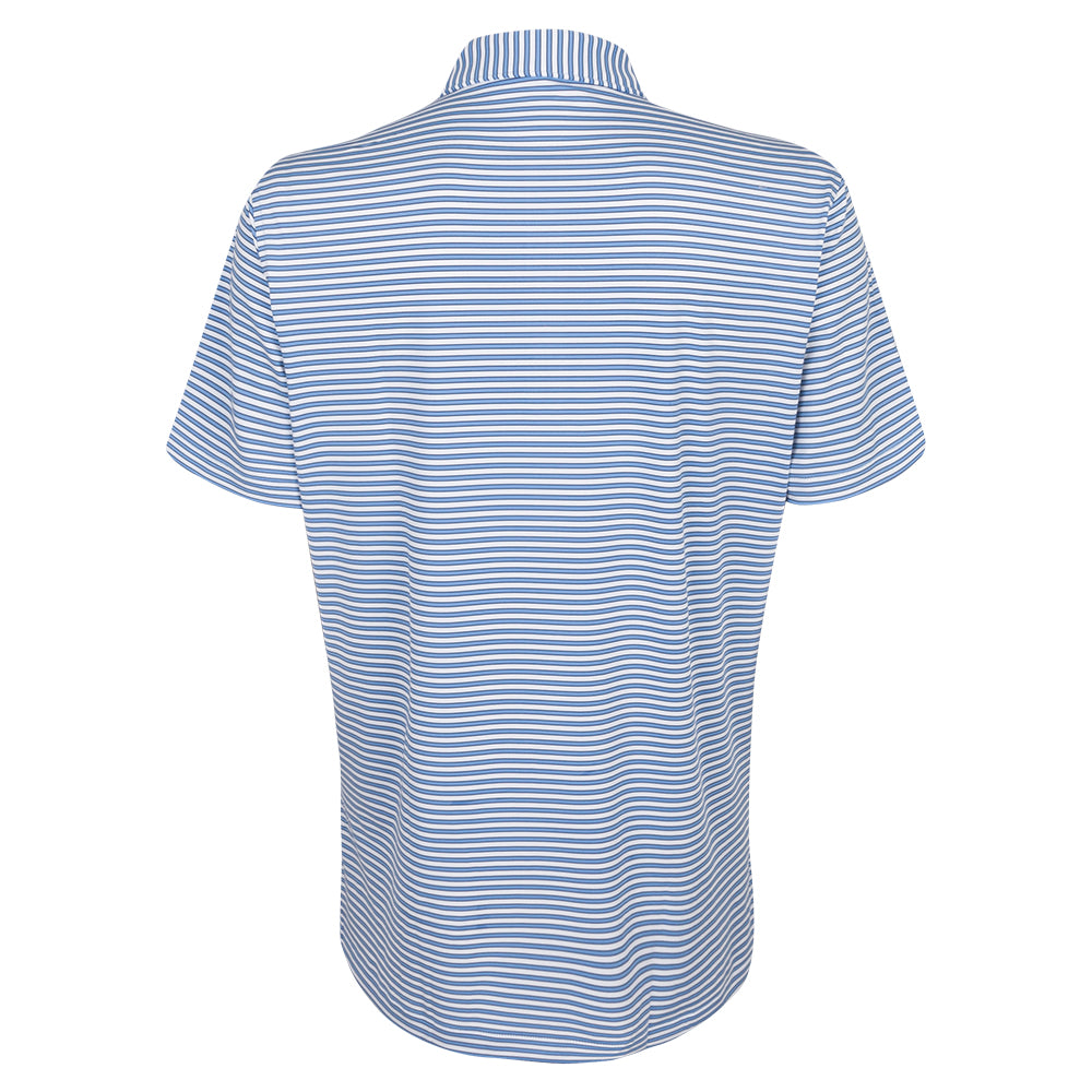 2025 Ryder Cup Peter Millar Men's Blue Hogan Striped Polo Shirt Front
