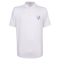 2027 Ryder Cup Peter Millar Men's White/Red Striped Polo Shirt