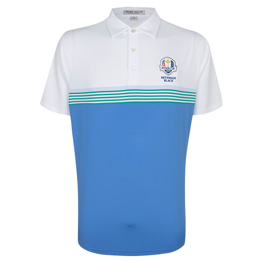 2025 Ryder Cup Peter Millar Men's White Harris Polo Shirt Front
