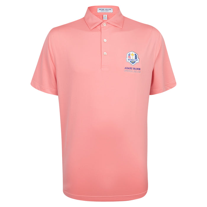 european ryder cup gear 2027 Ryder Cup Peter Millar Men's Orange Polo Shirt
