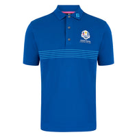 2027 Ryder Cup FootJoy Men's Blue Pinstripe Polo Shirt