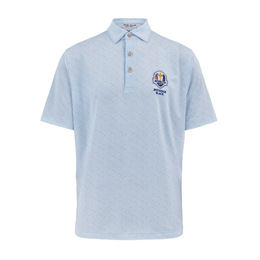 2025 Ryder Cup Peter Millar Men's Castellina Pattern White Polo Shirt