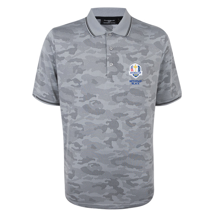 2025 Ryder Cup Glenmuir Men's Grey Camo Polo Shirt