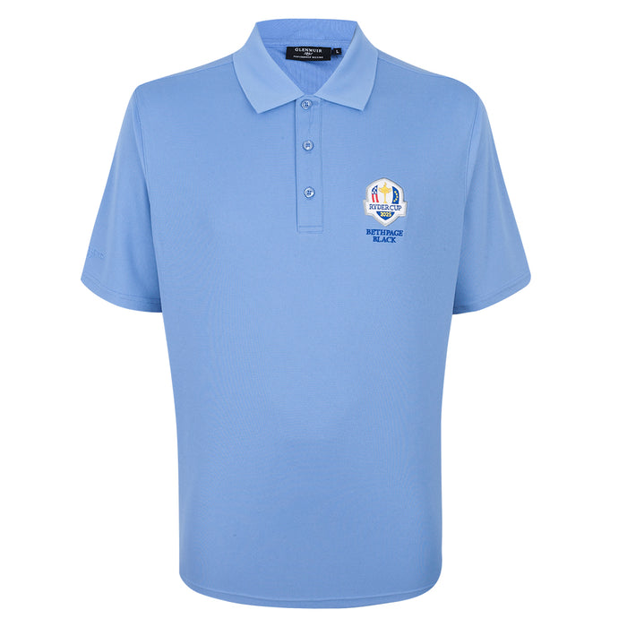 european ryder cup gear 2025 Ryder Cup Glenmuir Men's Blue Deacon Polo Shirt