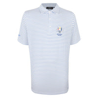 2025 Ryder Cup Glenmuir Men's White Stripe Polo Shirt