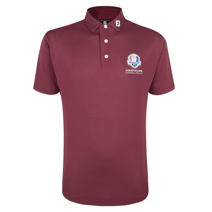 2027 Ryder Cup FootJoy Men's Maroon Polo Shirt