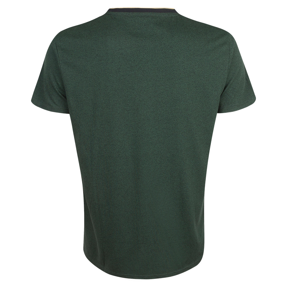 2023 Ryder Cup Men&#39;s Trophy Green Ribbed Collar T-Shirt Back