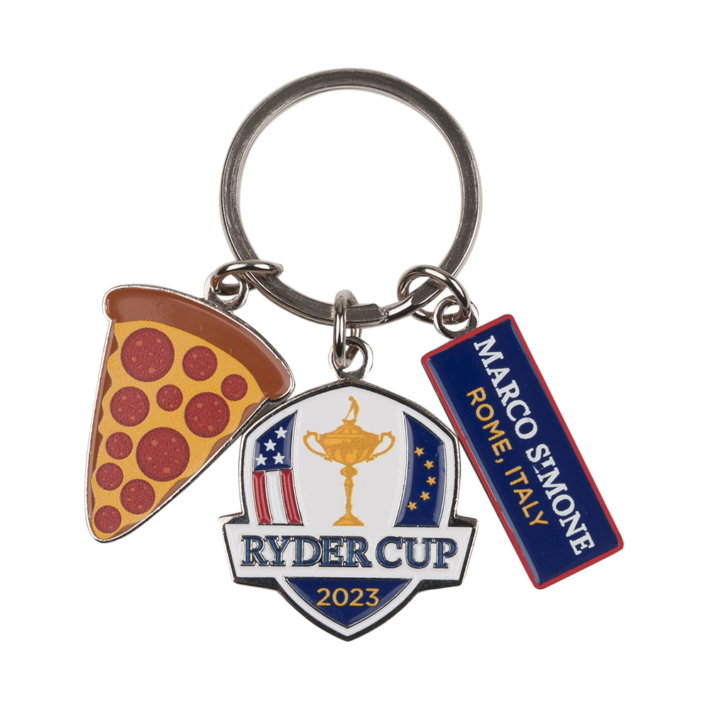 2023 Ryder Cup Pizza Charm Keyring Front