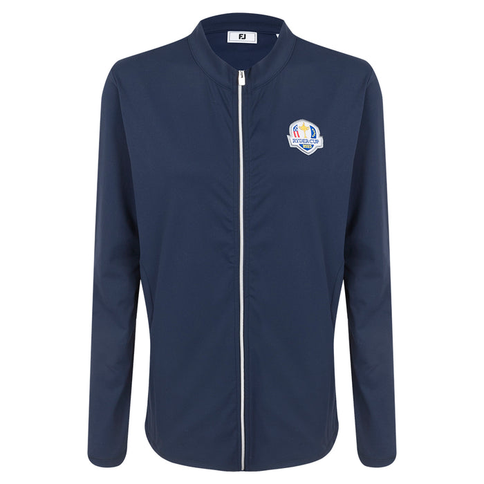 2025 Ryder Cup FootJoy Women's Navy Full Zip Mid Layer Front