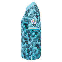 2027 Ryder Cup Glenmuir Women's Blue Tropical Print Zipped Polo Shirt