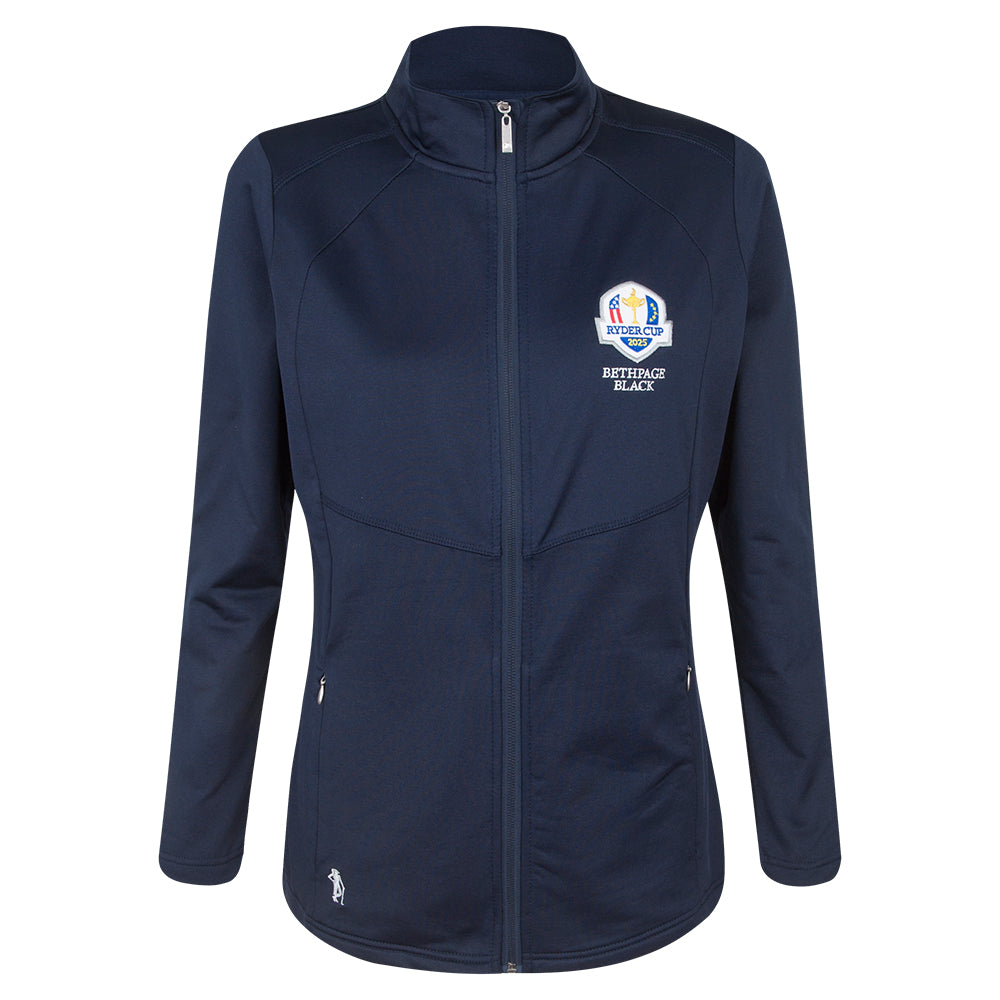 2025 Ryder Cup Glenmuir Women&#39;s Indy Navy Mid Layer Front